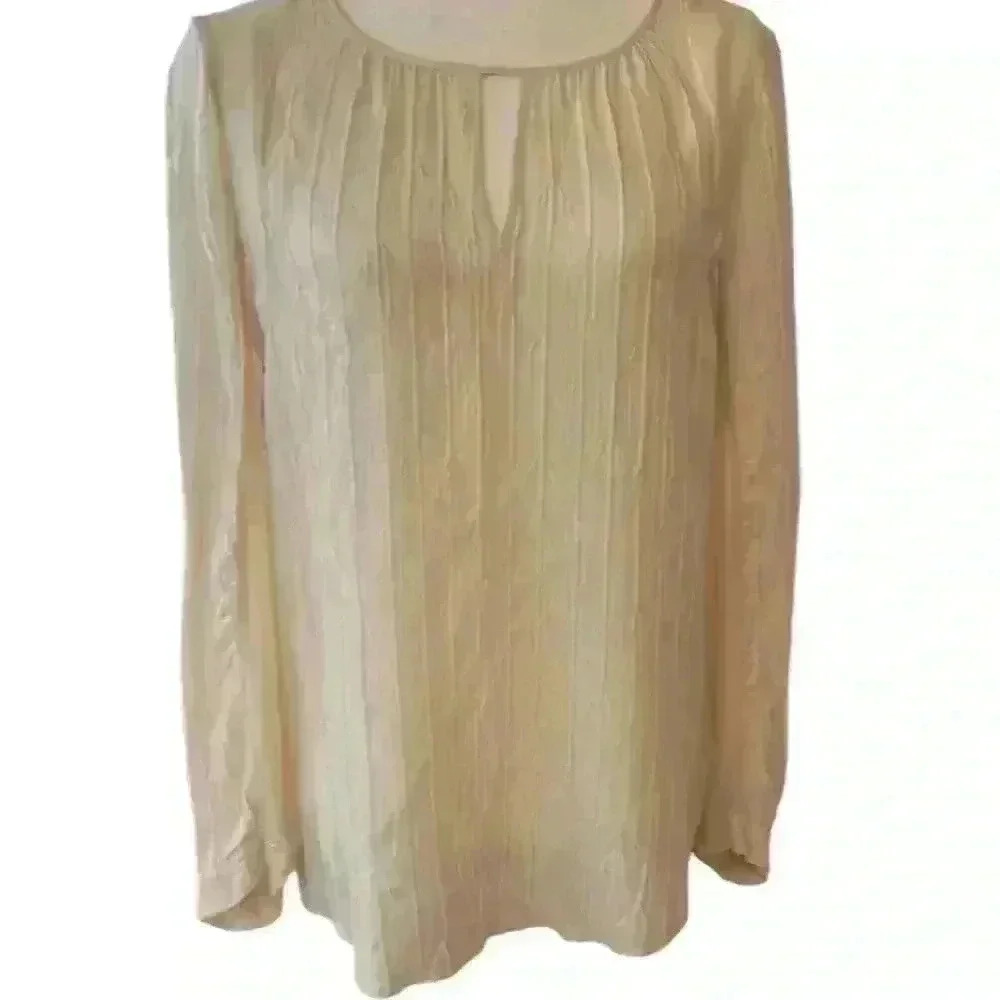Rebecca Taylor Ivory Long Sleeve Blouse Size 10